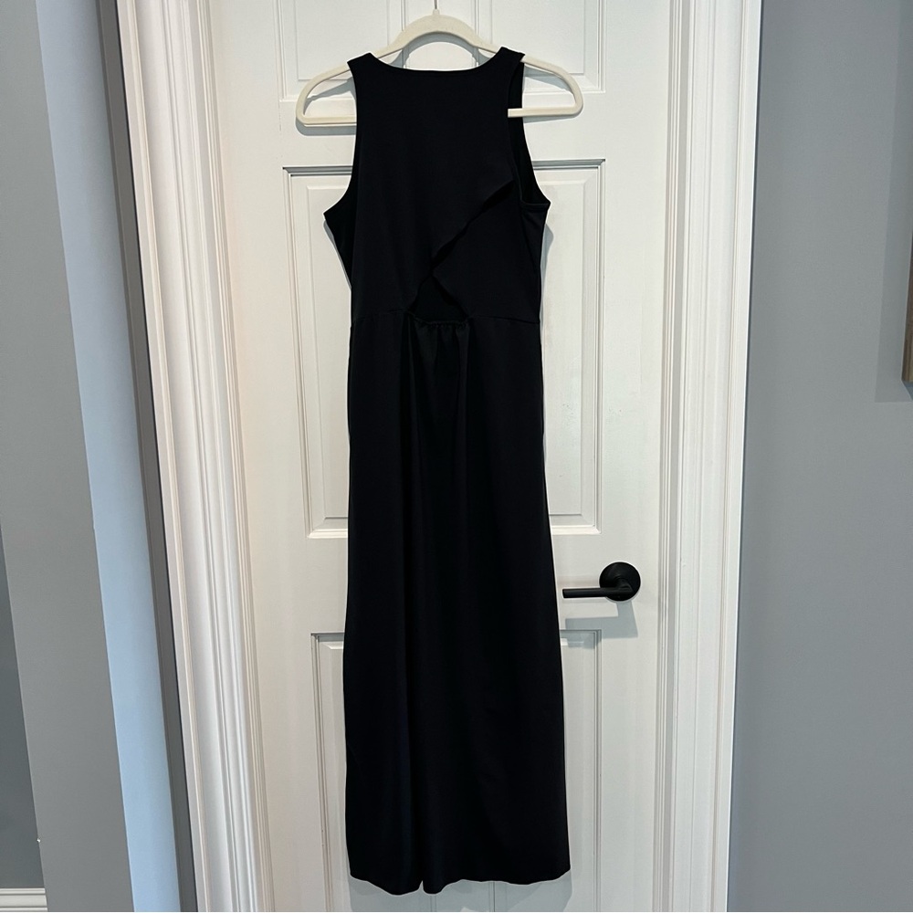Toad & Co Sunkissed Maxi Dress Black Small Crew Neck Tank A Line Full Length - Picture 7 of 9